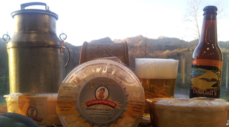 Cremosuco a la cerveza, queso y cerveza de Cantabria.