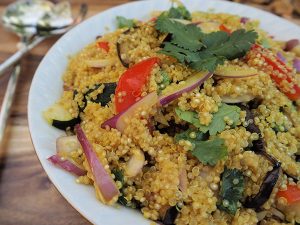 Receta de quinoa con verduras.